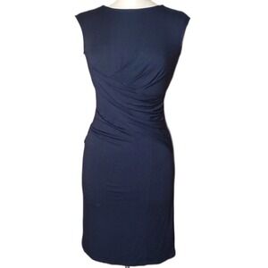 Kut From The Kloth Black Wrap Front Midi Dress 10 Made In The USA Preppy Classy